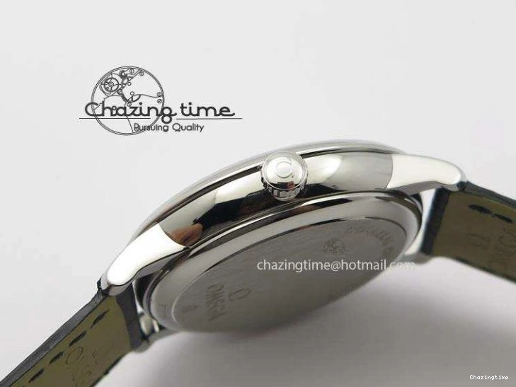 0311 De Ville MK 1:1 Best Edition SS Blue Dial On Black Leather Asian Seagull T1701 (Sec@6) Casual 8242